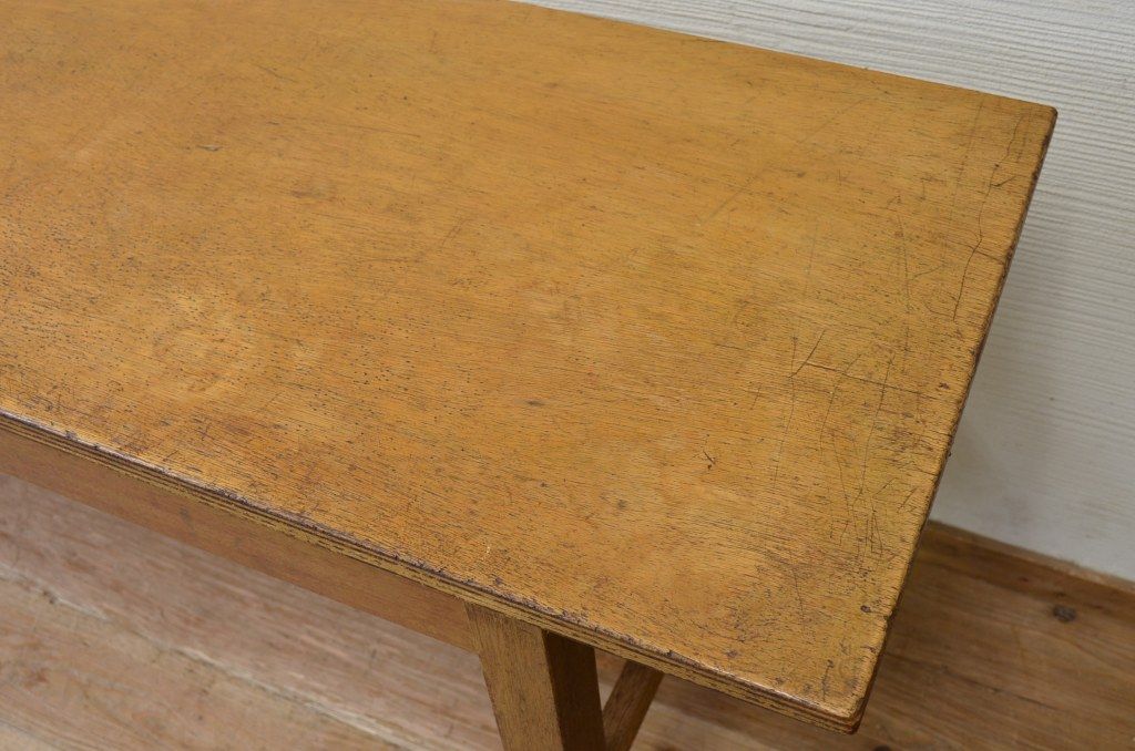 アンティーク家具　★1960〜70年代　古い工場の作業台8　(テーブル、机)