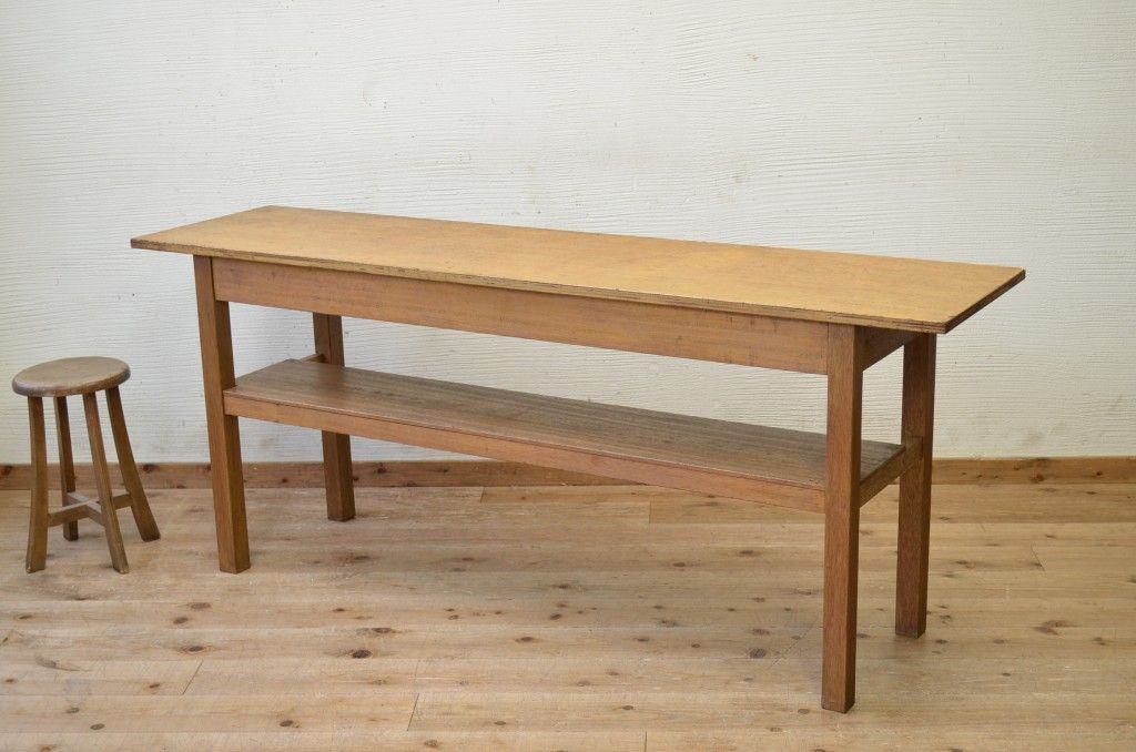 アンティーク家具　★1960〜70年代　古い工場の作業台8　(テーブル、机)
