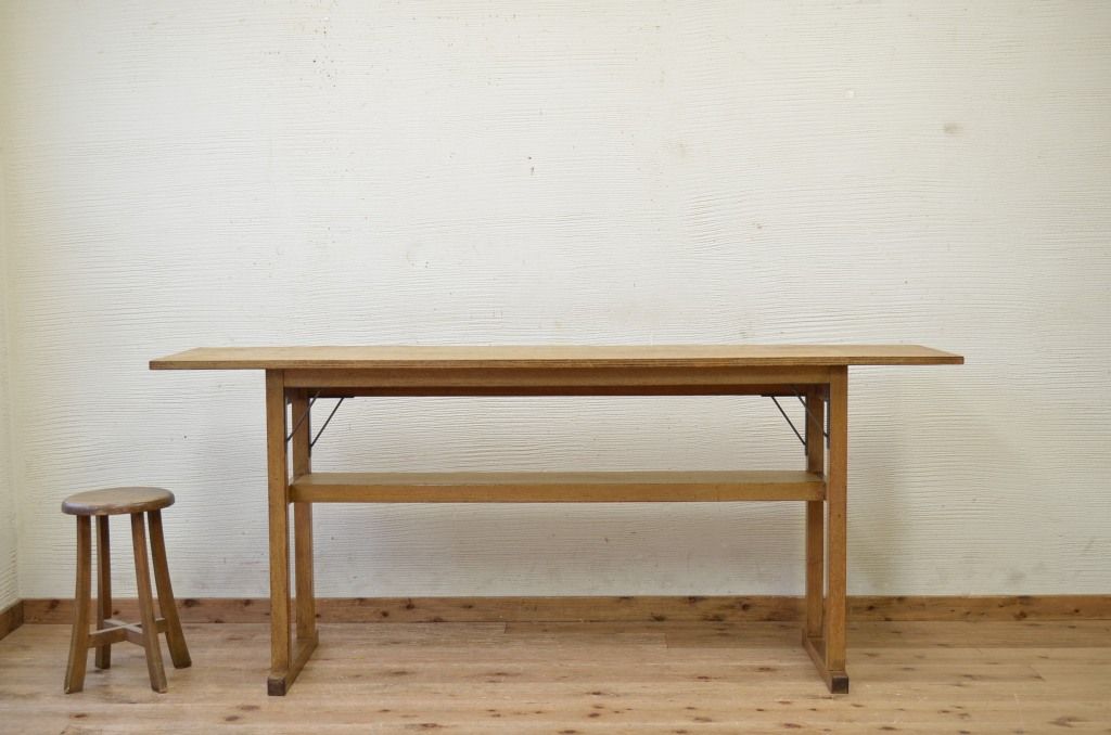 アンティーク家具　★1960〜70年代　古い工場の作業台9　(テーブル、机)