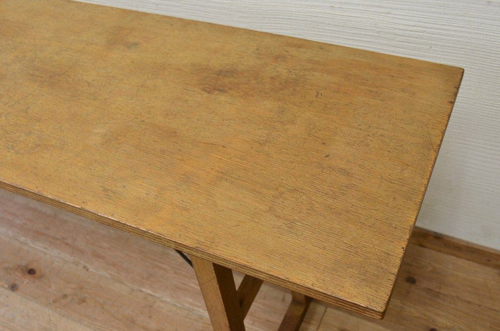 アンティーク家具　★1960〜70年代　古い工場の作業台9　(テーブル、机)