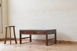 アンティーク家具　引き出し付きアンティーク文机(テーブル)2