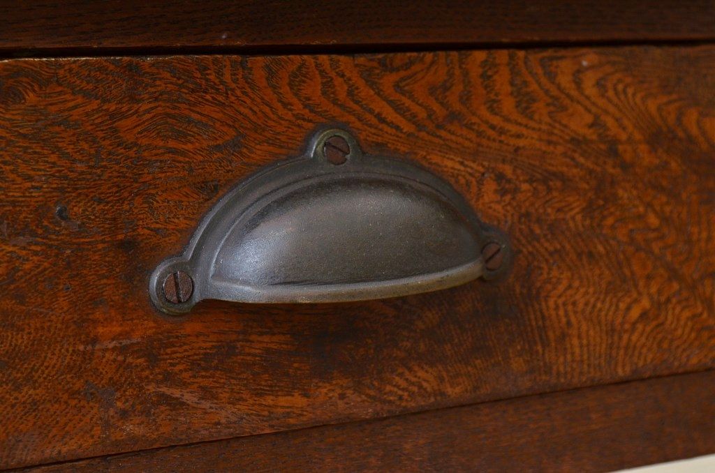 アンティーク家具　★古いナラ材の上質なアンティーク平机(テーブル)