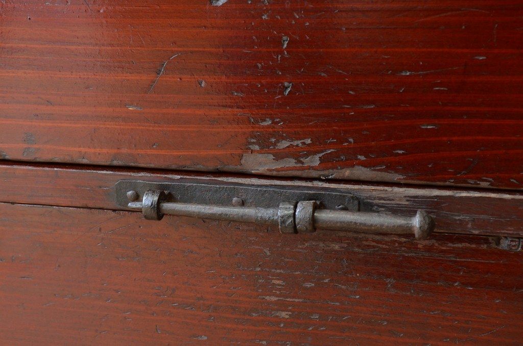 アンティーク家具　古民具　骨董　江戸時代　観音開き時代箪笥ローボード(ローチェスト)