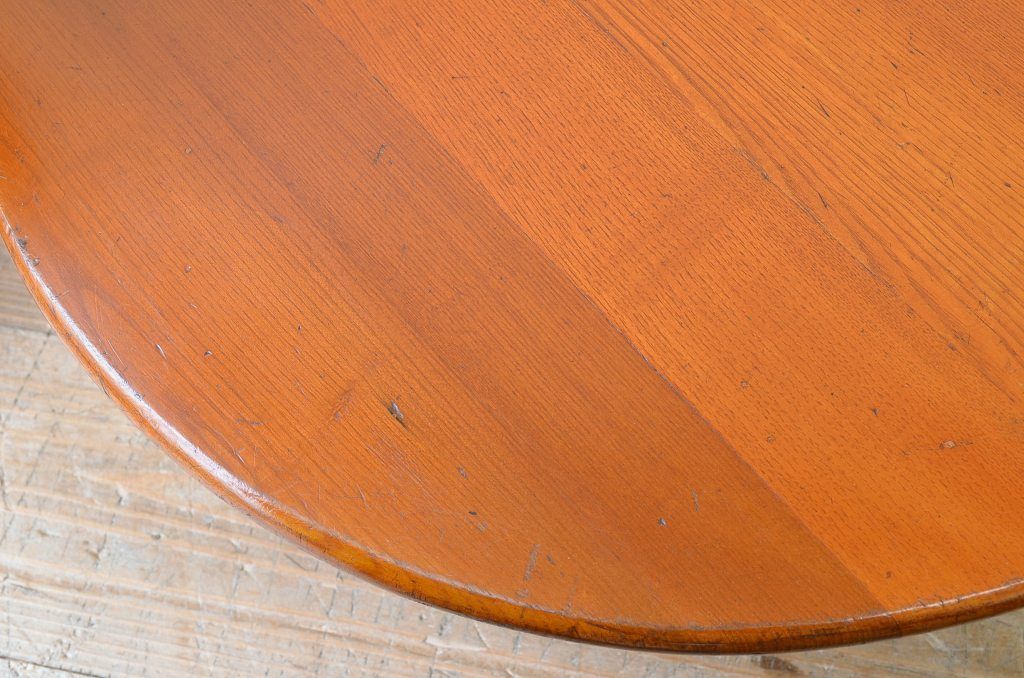 昭和レトロ　極上美品　小さな丸型アンティークちゃぶ台
