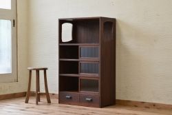 アンティーク家具　珍品!変わり型アンティーク収納棚