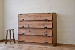 アンティーク雑貨　★古材を使って製作したパタパタ収納棚1　(下駄箱)