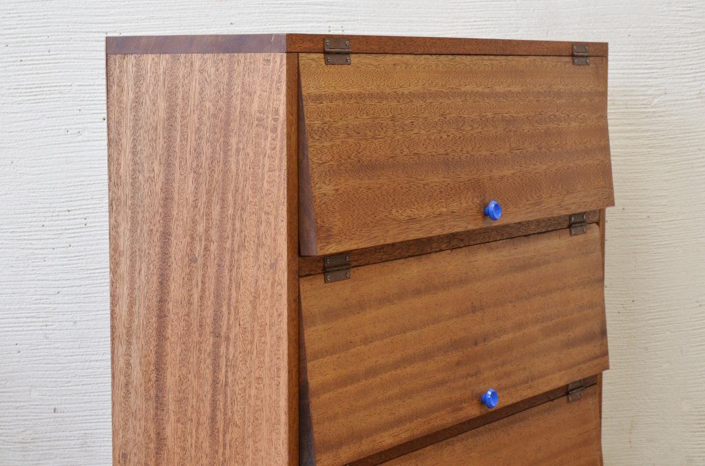 アンティーク家具　古材を使って製作したパタパタ収納棚3　(下駄箱)