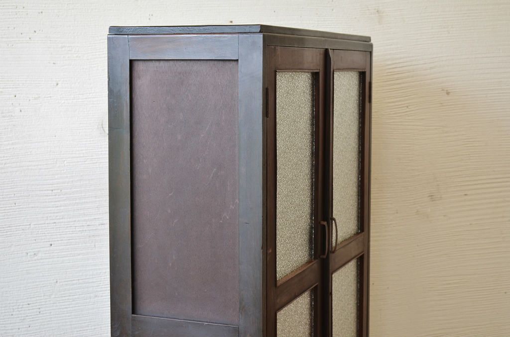 アンティーク家具　ダイヤガラスアンティーク本箱