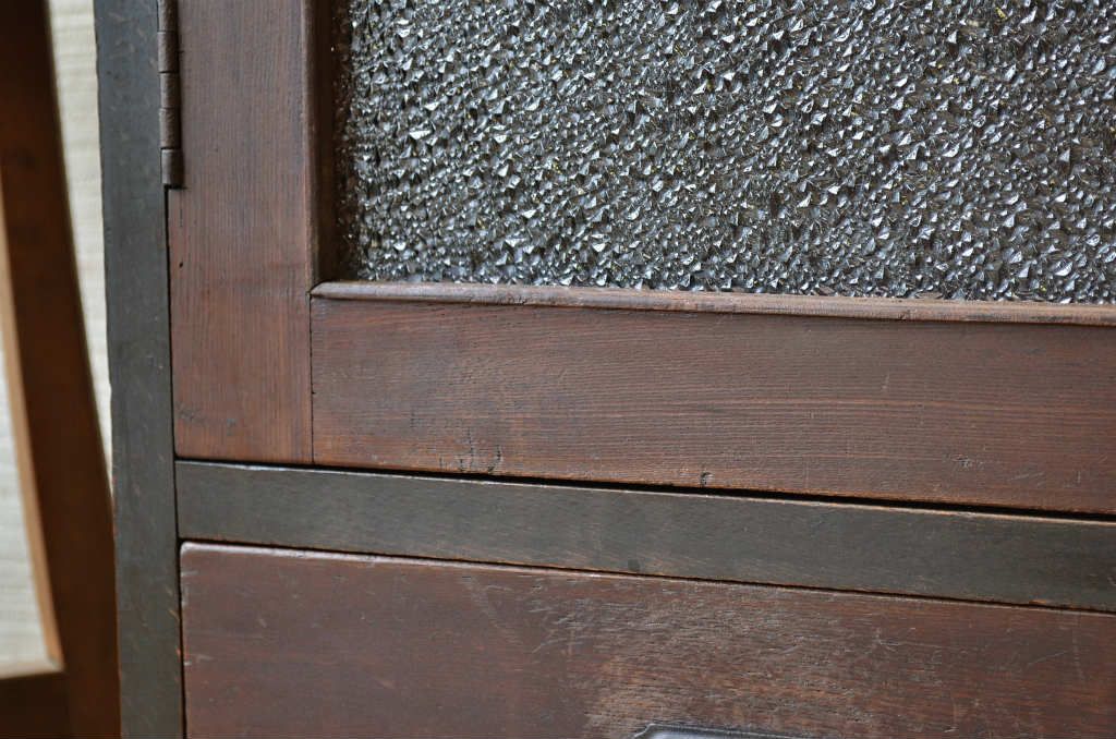 アンティーク家具　ダイヤガラスアンティーク本箱