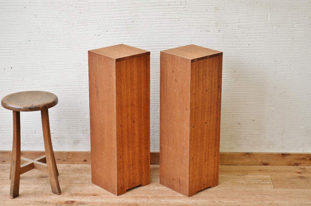 アンティーク家具　古材で製作したパタパタ収納棚2個セット