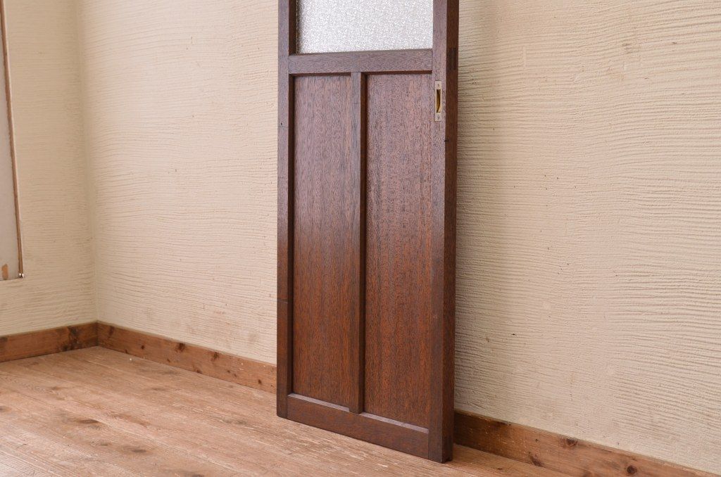 アンティークダイヤガラスガラス戸
