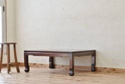アンティーク家具　古民具・骨董　古い欅材の座卓(テーブル)