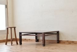 アンティーク家具　古民具　骨董　古い唐木の座卓(テーブル)