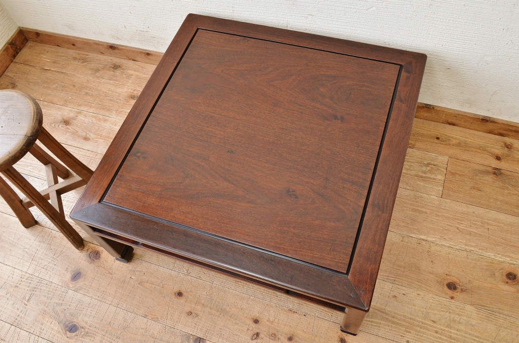 アンティーク家具　古民具　骨董　古い唐木の座卓(テーブル)
