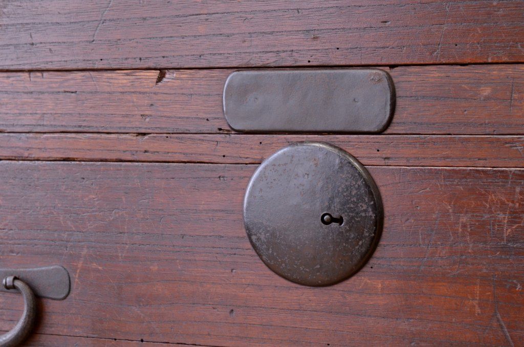 アンティーク家具　☆素敵な雰囲気!古い木の二段重ね時代箪笥