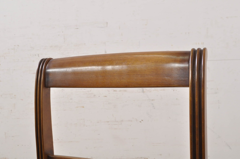 中古　スペイン製　バロッサバレンティ(VARO,S.A. VALENTI)　緩やかな曲線を描くデザインが美しいダイニングチェア4脚セット(椅子、イス)(定価4脚で約60万円)(R-069802)