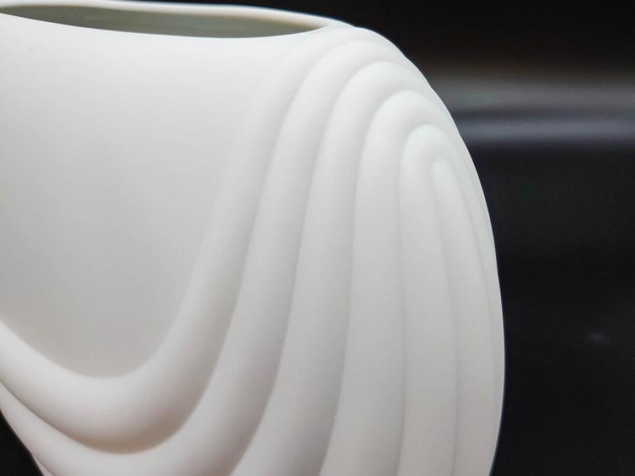 ドイツ　Rosenthal(ローゼンタール)　Studio-linie(スタジオライン)　シンプルながら飾り模様のデザイン性が光るベース2点&プレート7客セット(CLASSIC ROSE、クラシック・ローズ、ゴールドライン、花瓶、花器、花入、花生、磁器、中皿、大皿、洋食器、金彩)(R-078703)