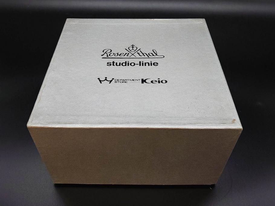 ドイツ　Rosenthal(ローゼンタール)　Studio-linie(スタジオライン)　シンプルながら飾り模様のデザイン性が光るベース2点&プレート7客セット(CLASSIC ROSE、クラシック・ローズ、ゴールドライン、花瓶、花器、花入、花生、磁器、中皿、大皿、洋食器、金彩)(R-078703)