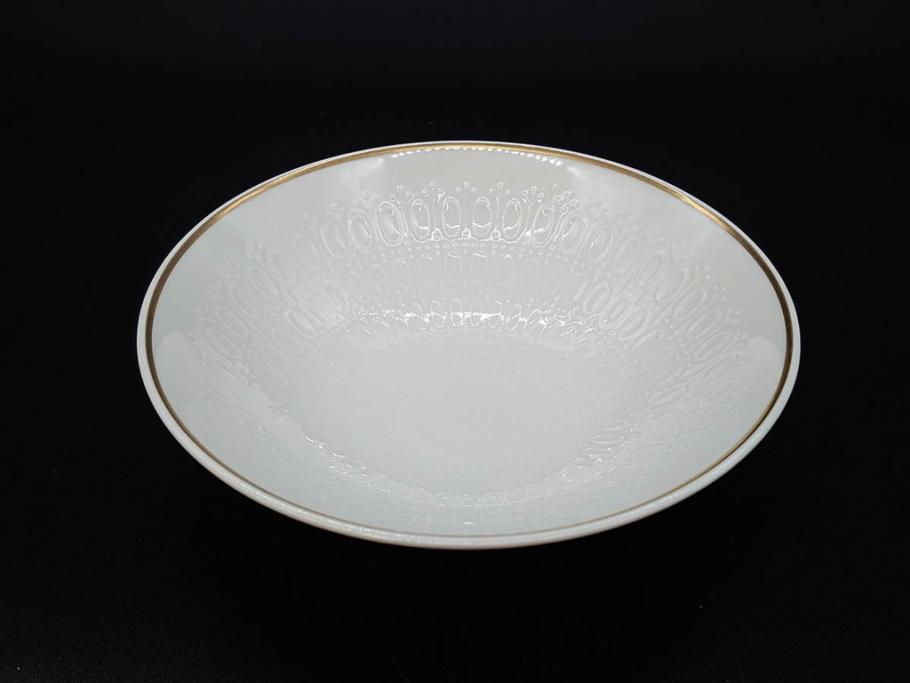 ドイツ　Rosenthal(ローゼンタール)　Studio-linie(スタジオライン)　シンプルながら飾り模様のデザイン性が光るベース2点&プレート7客セット(CLASSIC ROSE、クラシック・ローズ、ゴールドライン、花瓶、花器、花入、花生、磁器、中皿、大皿、洋食器、金彩)(R-078703)