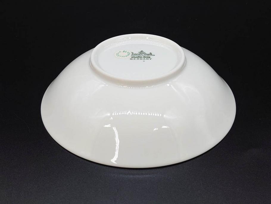 ドイツ　Rosenthal(ローゼンタール)　Studio-linie(スタジオライン)　シンプルながら飾り模様のデザイン性が光るベース2点&プレート7客セット(CLASSIC ROSE、クラシック・ローズ、ゴールドライン、花瓶、花器、花入、花生、磁器、中皿、大皿、洋食器、金彩)(R-078703)