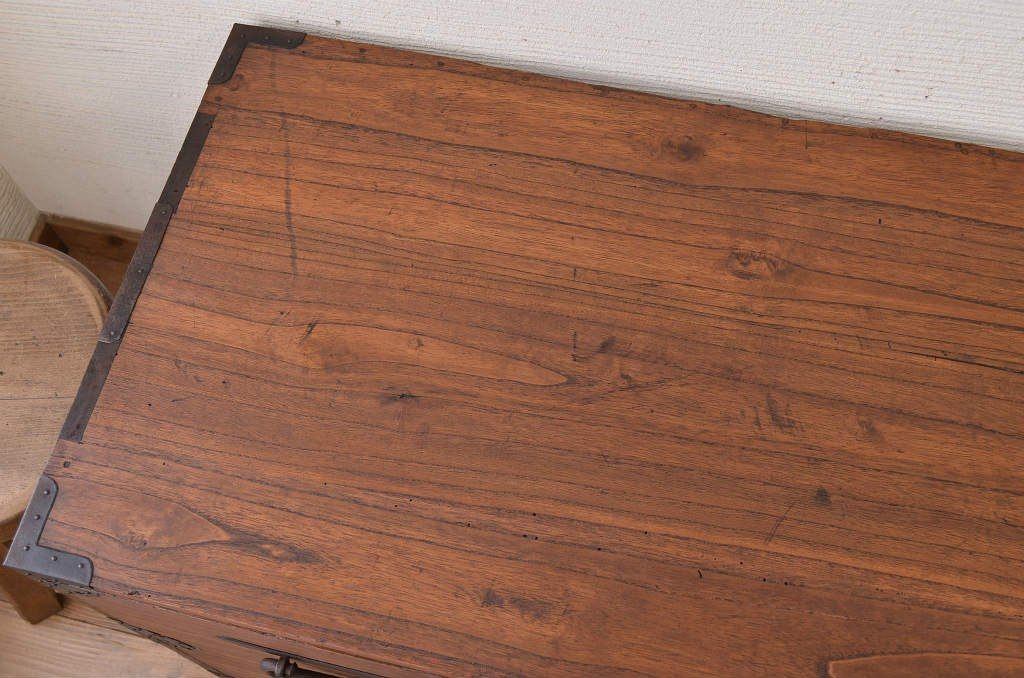 アンティーク家具　☆明治時代　総桐観音開き時代箪笥(桐箪笥、桐たんす)
