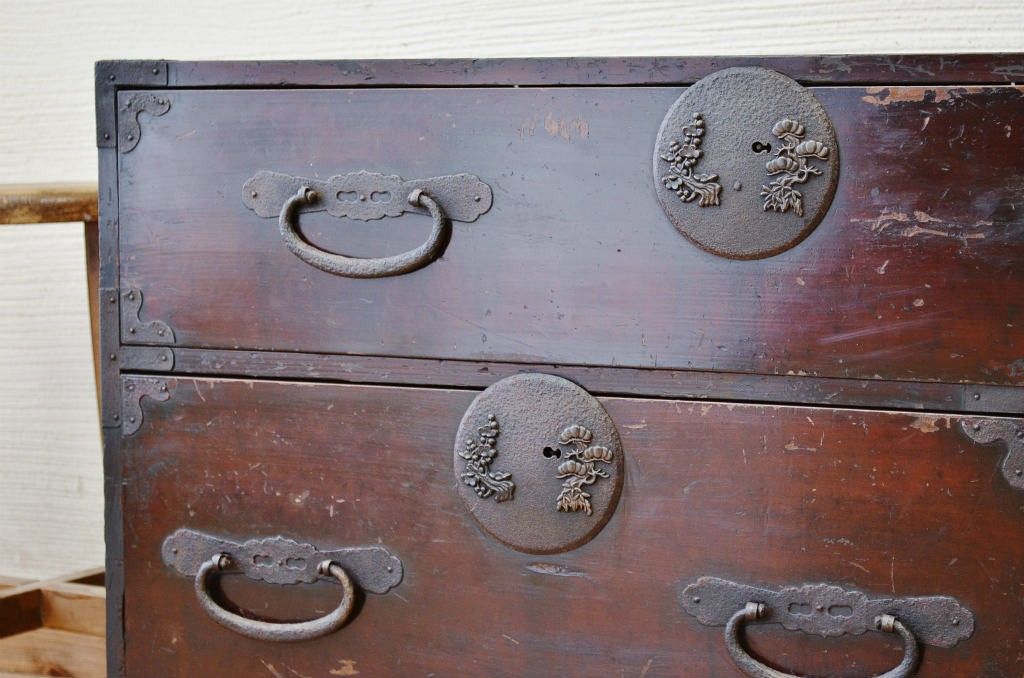 アンティーク家具　傷み有　使い込まれた時代箪笥ローボード1