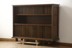 【オーダー家具実例】ラフジュ工房オリジナル商品を参考に、ご希望のサイズ、色味でマス目棚を新規製作!木脚も取り付けました。(飾り棚、収納棚、本棚、オープンラック)