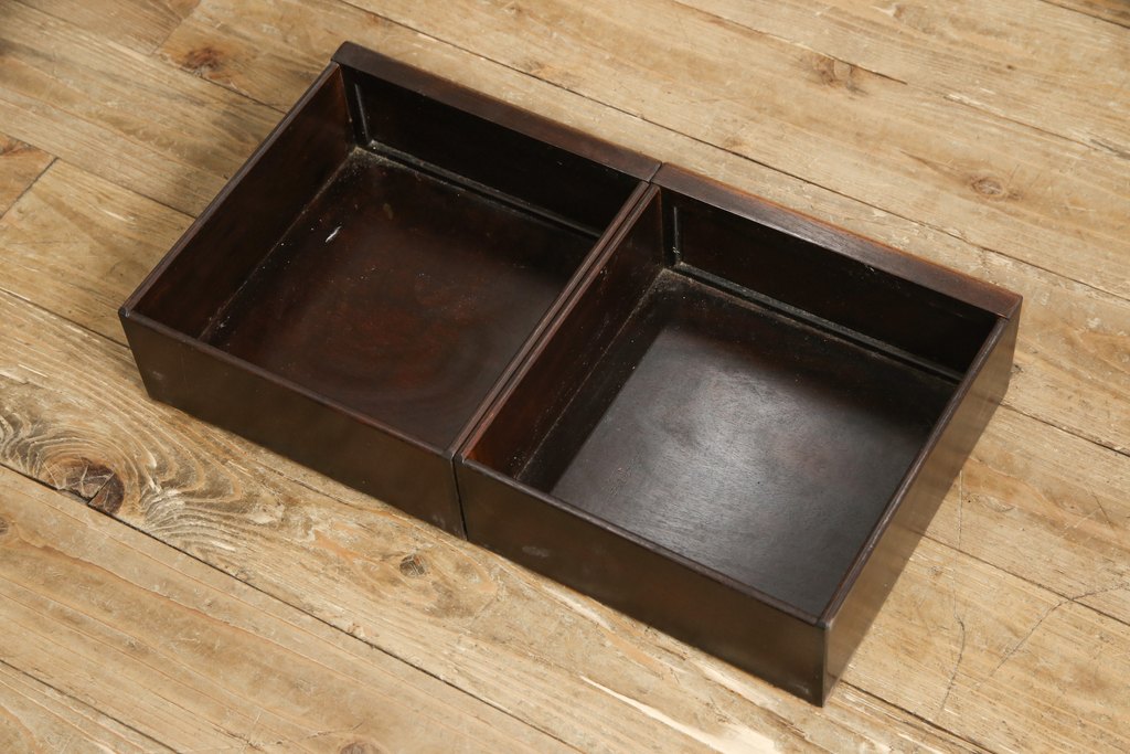 中古　特大六尺　花梨(カリン)材　品のある佇まいが美しい飾り棚(茶棚、収納棚、戸棚、唐木)(R-059642)