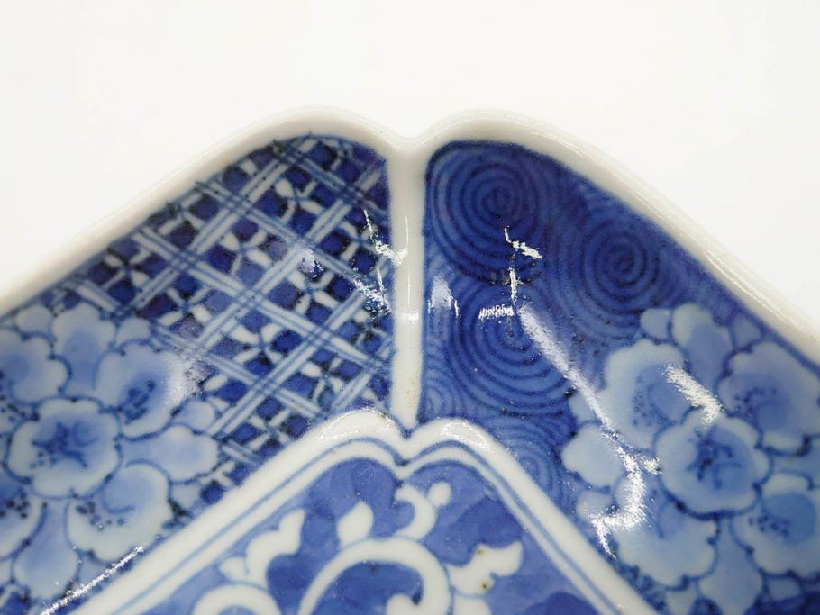 時代物 中国古玩 唐物 染付 碧玉珍玩 約14cm 4.5寸 繊細に描かれ