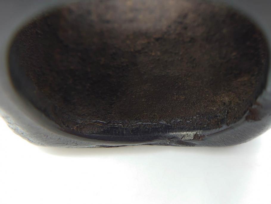 御釜師　山口浄雄　鋳銅　重厚感の中に和の趣を感じる四方蓋置(茶道具、茶器、煎茶道具、共箱付き)(R-078755)