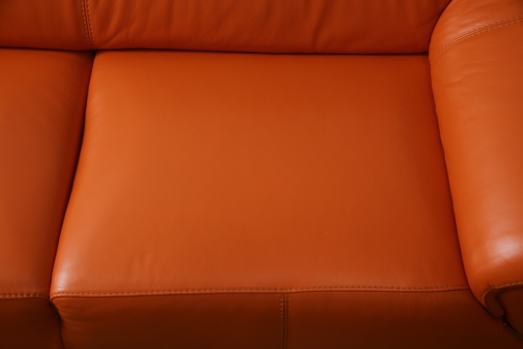 中古　美品　2020年3月頃購入　総本革(レザー)　イタリア　ニコレッティ・ホーム(NICOLETTI HOME)　テスラ(Tesla)　快適な座り心地と高級感ある空間を演出してくれる2.5Pソファ(レザーソファ、アームソファ、ハイバック、ローバック、2人掛け、3人掛け)(定価約54万円)(R-075398)