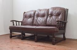 中古　飛騨産業　キツツキ　PROVINCIAL(プロヴィンシャル・プロビンシャル)シリーズ　シックな佇まいが魅力的な3人掛けソファ(3P、三人掛け、アームソファ)(定価約85万円)(R-077640)