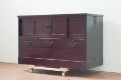 アメリカヴィンテージ　希少な廃版品　アメリカ高級家具　Ethan Allen(イーセン・アーレン)　花のデザインが魅力のバタフライサービスワゴン(キッチンワゴン、キッチンカート、サイドテーブル、ワゴンテーブル、キャスターワゴン、ビンテージ)(R-080353)