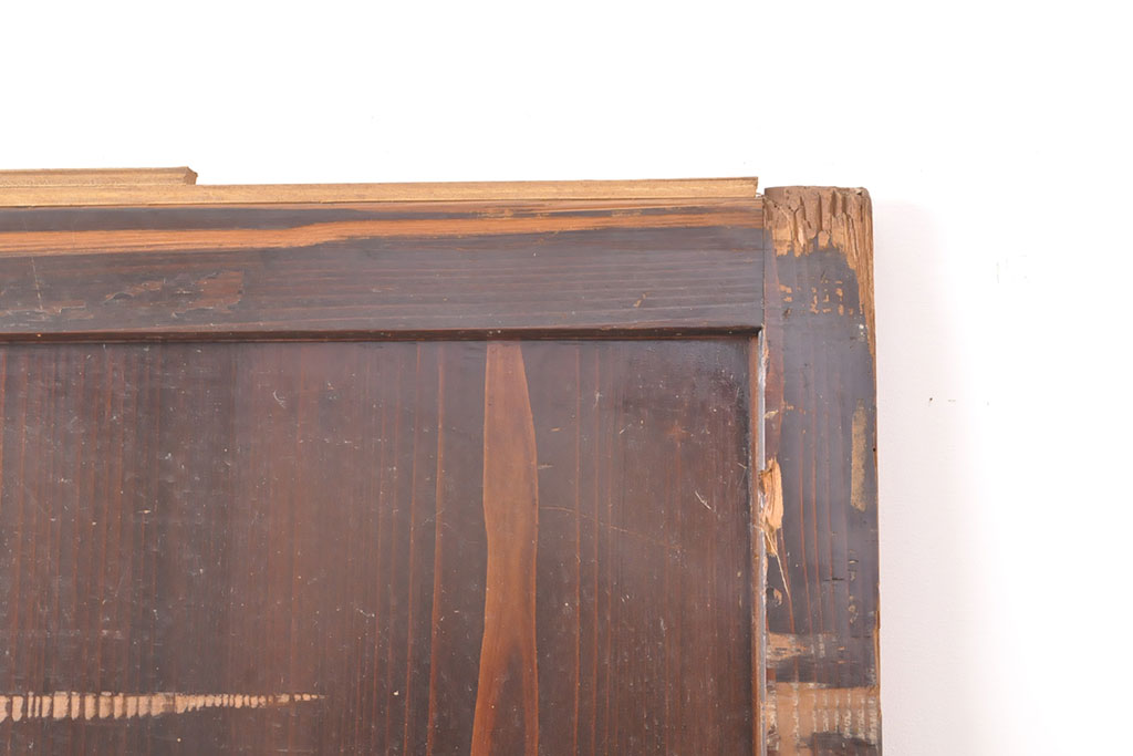 和製アンティーク　古民家の雰囲気が味わえる板戸1枚(帯戸、引き戸、建具)(R-054205)