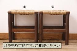 和製アンティーク　使い込まれた風合いが味わい深いチャーチベンチ(長椅子、木製ベンチ、ベンチ)(R-068601)