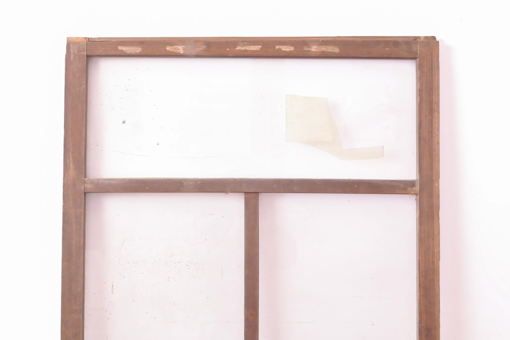 アンティーク建具　シンプルで取り入れやすいガラス戸1枚(引き戸、建具)(R-054385)