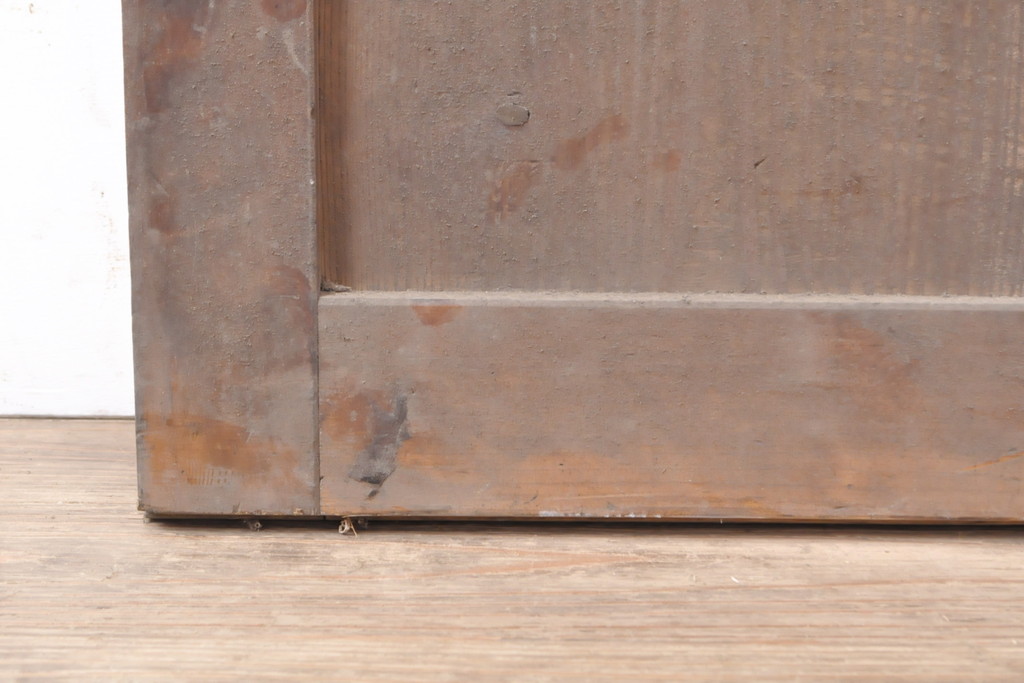 アンティーク建具　大正期の趣漂う格子帯戸1枚(引き戸、板戸、建具)(R-054386)