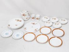 フランス　LIMOGES(リモージュ)　Georges Boyer(ジョルジュ ボワイエ)　気品漂うティーカップ&ソーサー5客セット(バラ、薔薇、ローズ、C&S、磁器、金彩、洋食器)(R-078519)