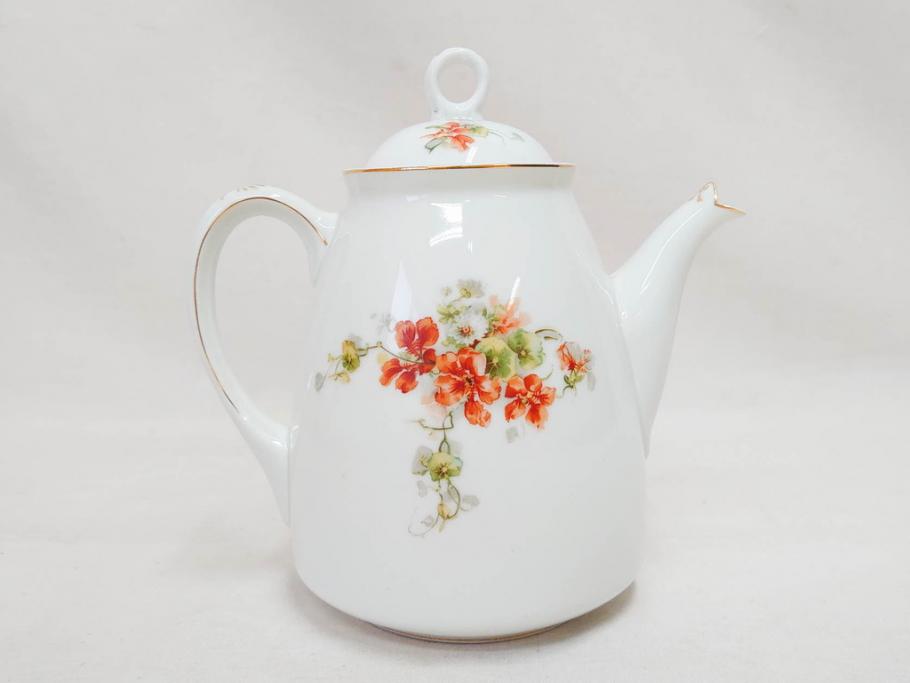 オールドノリタケ　NORITAKE　日本陶器會社　花柄　食卓が明るく華やかになるオールドノリタケまとめて17点セット(コップ2客、ティーポット、プレート8枚、ボウル6点、皿、カップ、金彩、ヤジロベー印、LOUISE、オレンジ、フラワー、草花、洋食器)(R-078753)