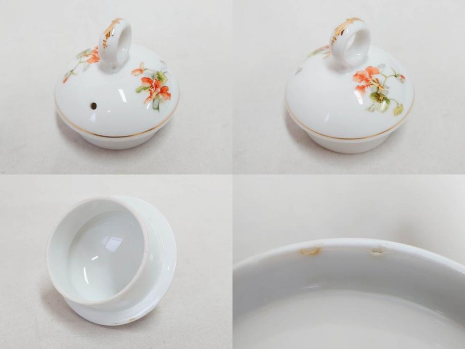 オールドノリタケ　NORITAKE　日本陶器會社　花柄　食卓が明るく華やかになるオールドノリタケまとめて17点セット(コップ2客、ティーポット、プレート8枚、ボウル6点、皿、カップ、金彩、ヤジロベー印、LOUISE、オレンジ、フラワー、草花、洋食器)(R-078753)