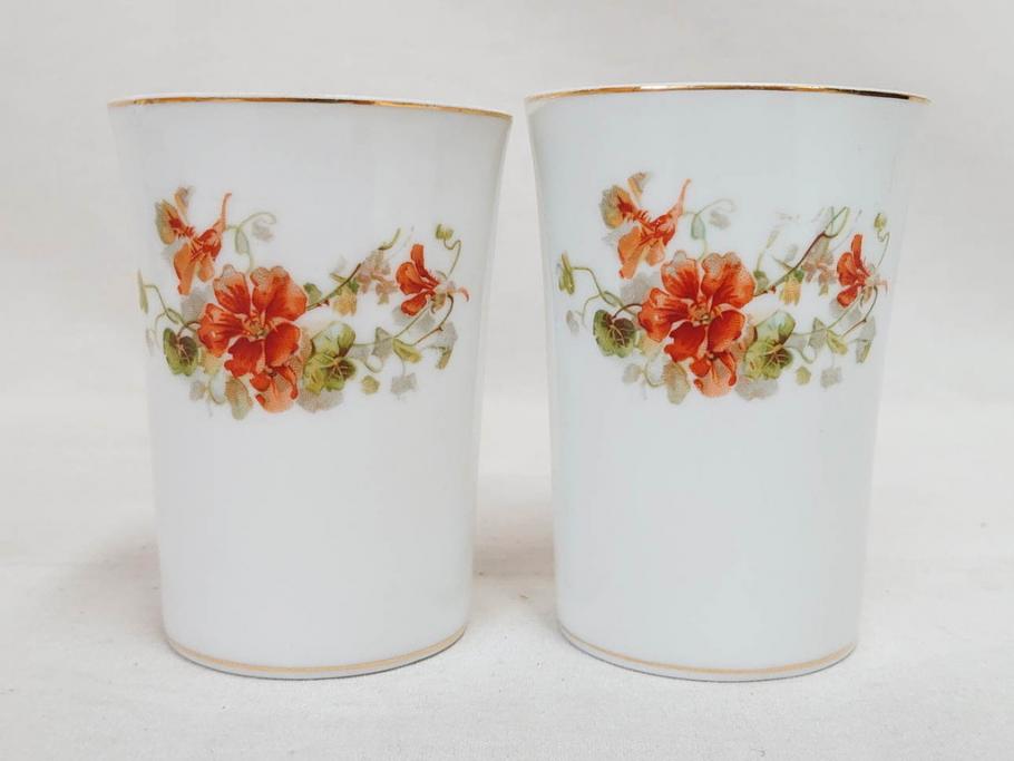 オールドノリタケ　NORITAKE　日本陶器會社　花柄　食卓が明るく華やかになるオールドノリタケまとめて17点セット(コップ2客、ティーポット、プレート8枚、ボウル6点、皿、カップ、金彩、ヤジロベー印、LOUISE、オレンジ、フラワー、草花、洋食器)(R-078753)