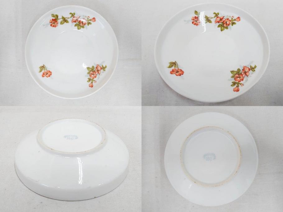 オールドノリタケ　NORITAKE　日本陶器會社　花柄　食卓が明るく華やかになるオールドノリタケまとめて17点セット(コップ2客、ティーポット、プレート8枚、ボウル6点、皿、カップ、金彩、ヤジロベー印、LOUISE、オレンジ、フラワー、草花、洋食器)(R-078753)
