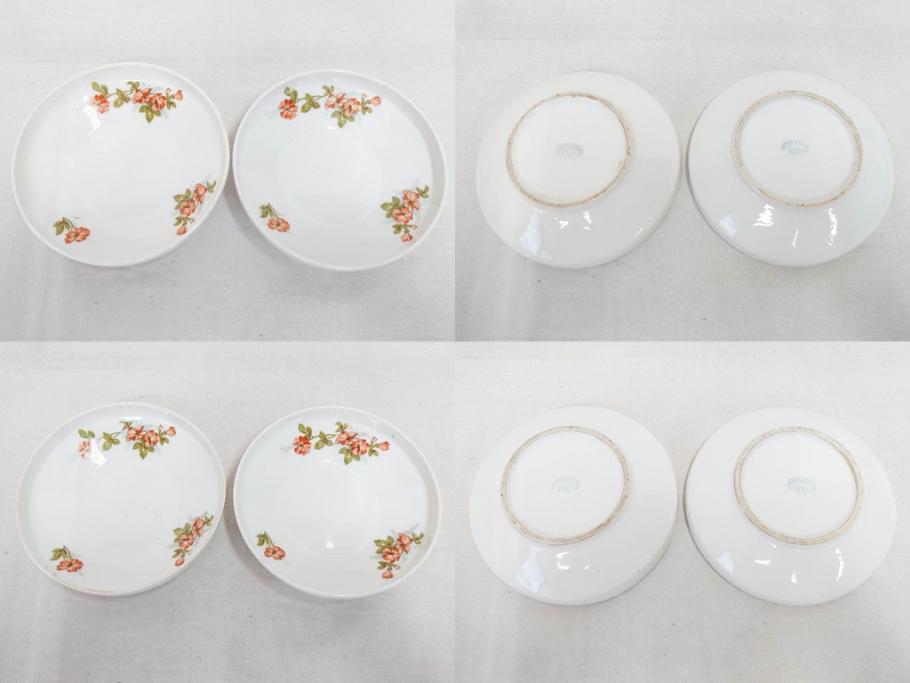 オールドノリタケ　NORITAKE　日本陶器會社　花柄　食卓が明るく華やかになるオールドノリタケまとめて17点セット(コップ2客、ティーポット、プレート8枚、ボウル6点、皿、カップ、金彩、ヤジロベー印、LOUISE、オレンジ、フラワー、草花、洋食器)(R-078753)