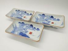 大清光緒年製　色絵染付　深鉢5客(伊万里、中国?)(R-052203)