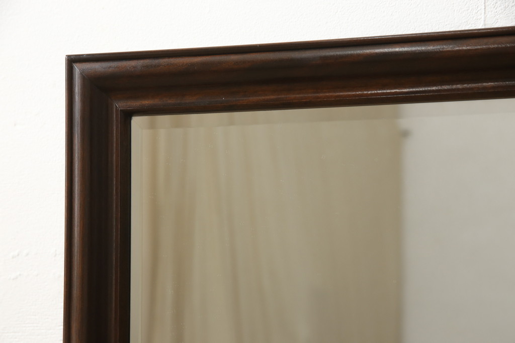 中古　美品　松本民芸家具　シックな佇まいが魅力的な置き鏡(ミラー)(定価約11万5千円)(R-058503)
