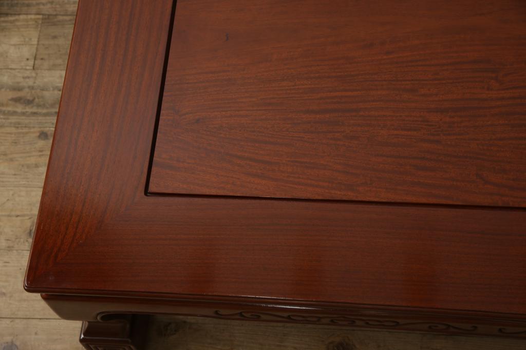 中古 カリモク家具 カリン(花梨)材 アジアンな雰囲気も感じさせる座卓 