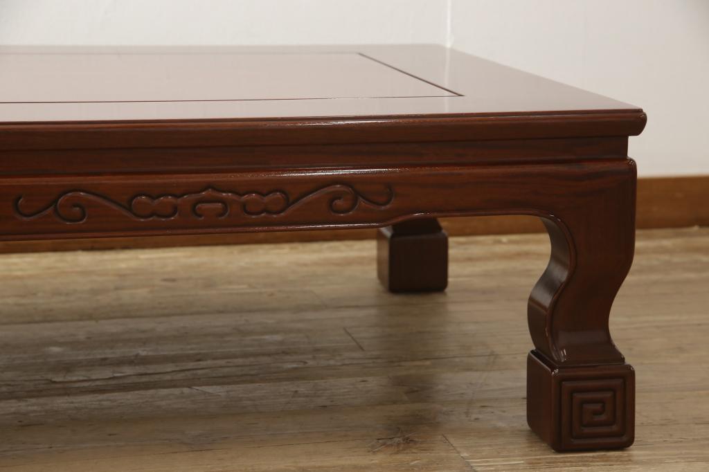 中古 カリモク家具 カリン(花梨)材 アジアンな雰囲気も感じさせる座卓 