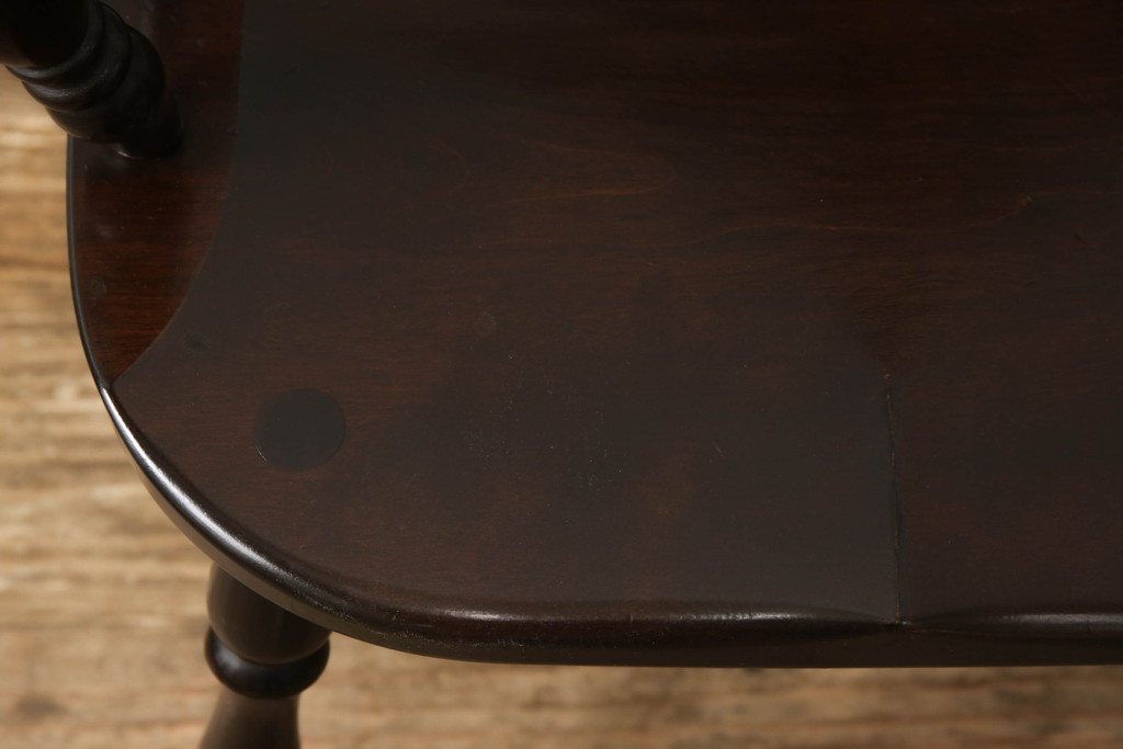 中古　美品　松本民芸家具　#91型　落ち着きのある大人カフェ風インテリアが叶うキャプテンチェア(アームチェア、板座チェア、椅子、ダイニングチェア)(R-054876)