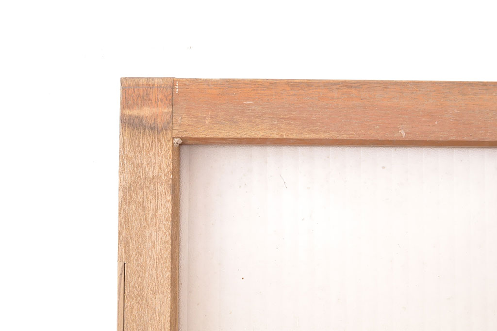 和製アンティーク　時を経た風合いが趣溢れるガラス戸1枚(引き戸、建具)(R-054219)