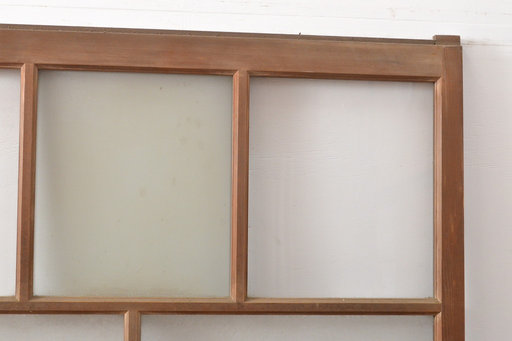 アンティーク建具　上手物　大正ロマンな雰囲気漂うガラス窓3枚セット(引き戸、ガラス戸、建具)(R-054372)